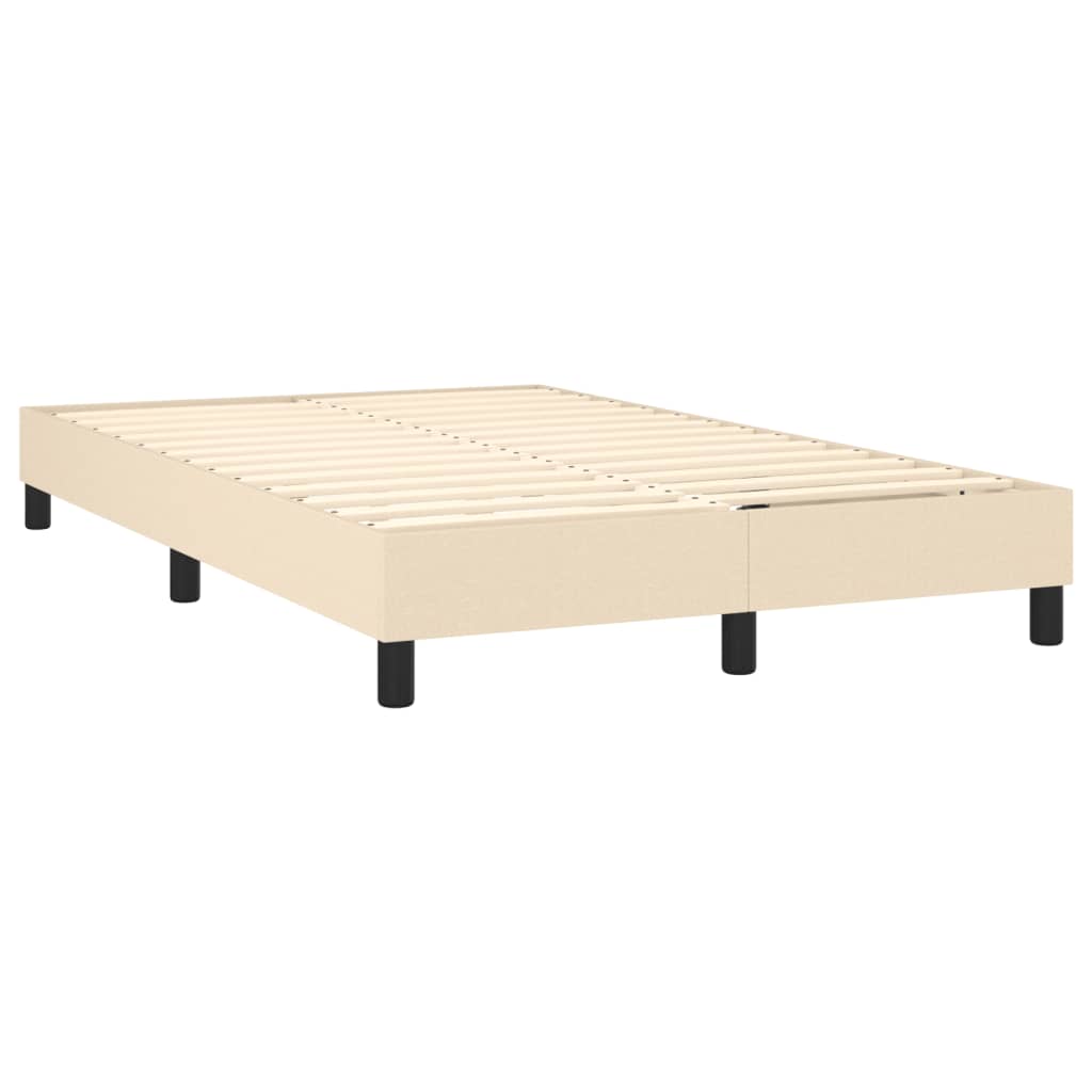 Boxspring met matras en LED stof crèmekleurig 120x200 cm Bedden & bedframes | Creëer jouw Trendy Thuis | Gratis bezorgd & Retour | Trendy.nl