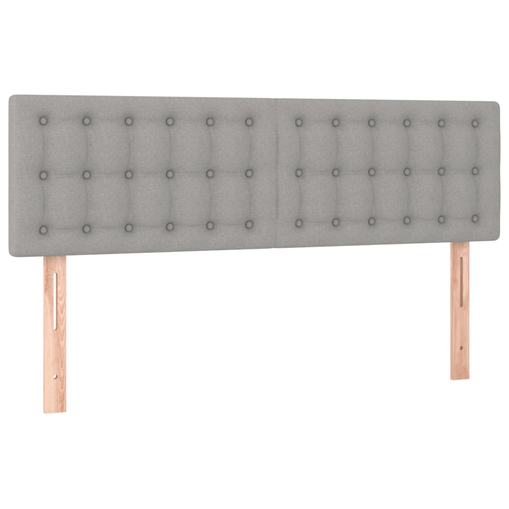 Boxspring met matras en LED stof lichtgrijs 140x190 cm Bedden & bedframes | Creëer jouw Trendy Thuis | Gratis bezorgd & Retour | Trendy.nl