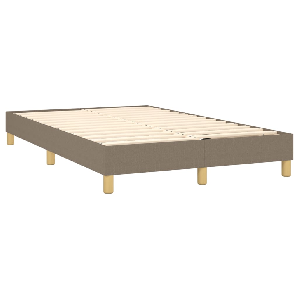 Boxspring met matras en LED stof taupe 120x200 cm Bedden & bedframes | Creëer jouw Trendy Thuis | Gratis bezorgd & Retour | Trendy.nl