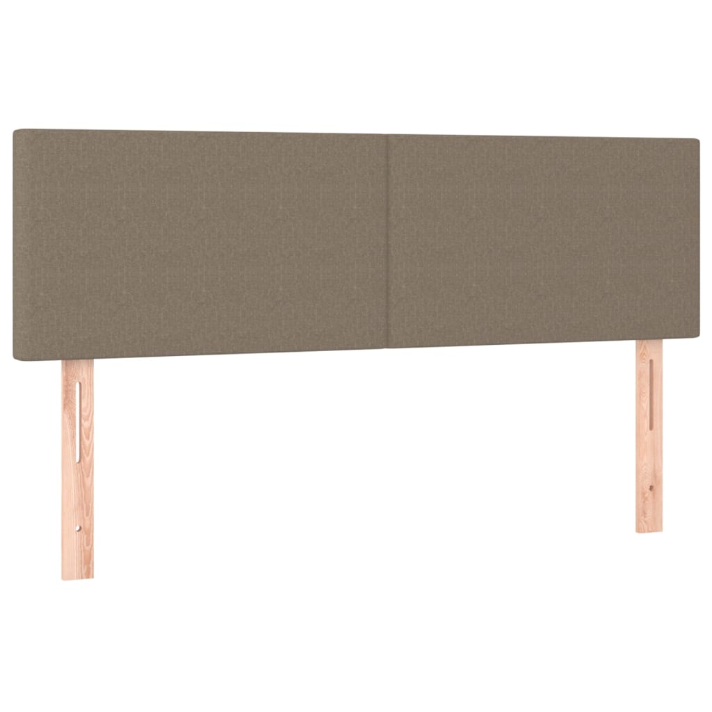 Boxspring met matras en LED stof taupe 140x200 cm Bedden & bedframes | Creëer jouw Trendy Thuis | Gratis bezorgd & Retour | Trendy.nl