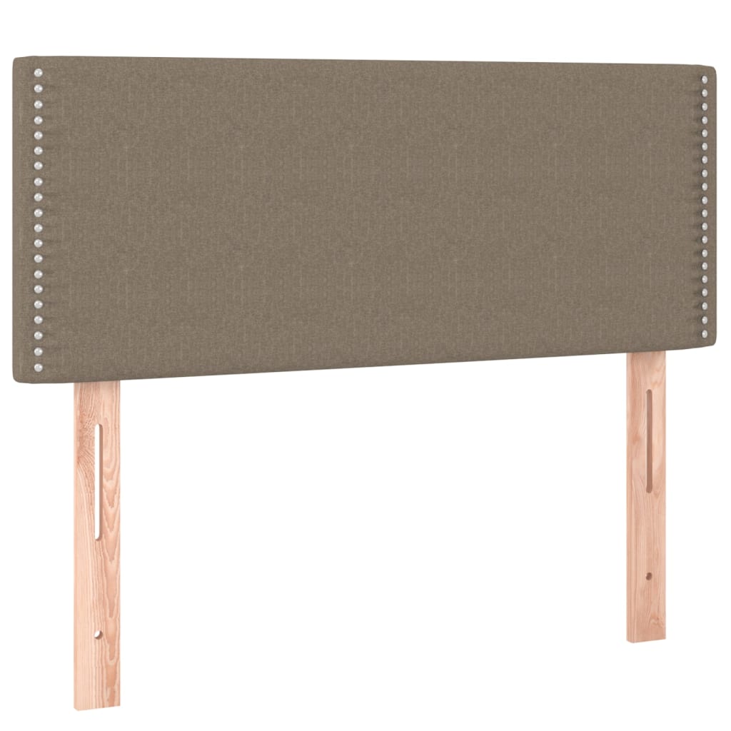 Boxspring met matras en LED stof taupe 90x190 cm Bedden & bedframes | Creëer jouw Trendy Thuis | Gratis bezorgd & Retour | Trendy.nl