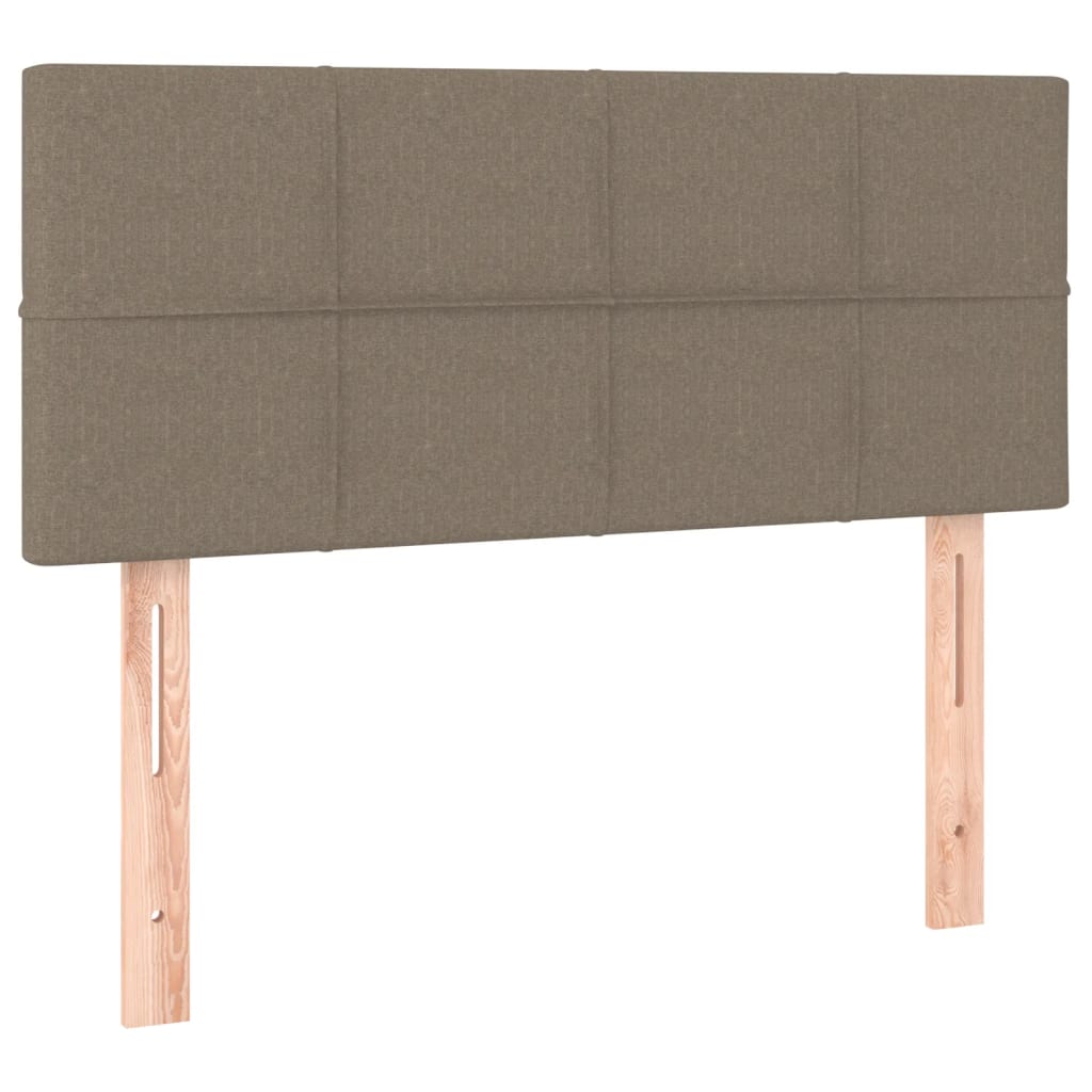 Boxspring met matras en LED stof taupe 90x190 cm Bedden & bedframes | Creëer jouw Trendy Thuis | Gratis bezorgd & Retour | Trendy.nl