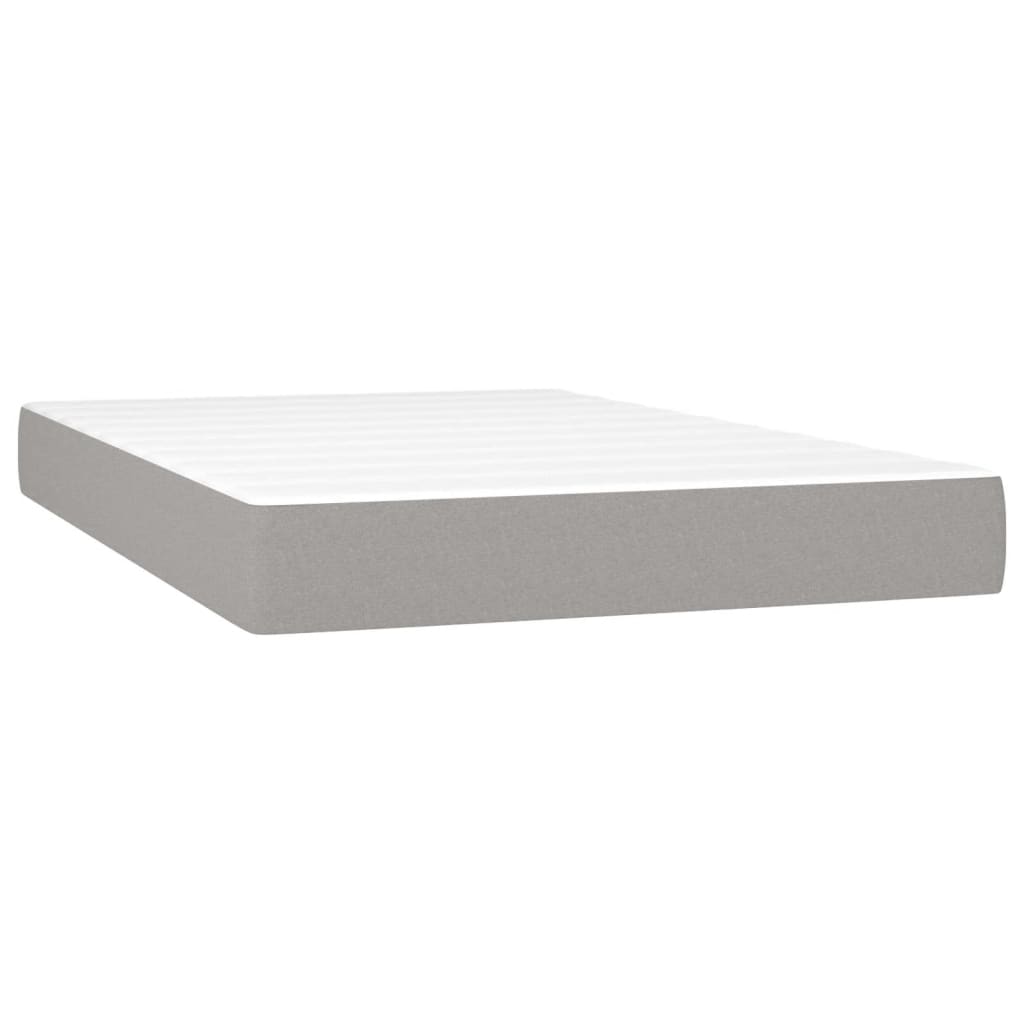 Boxspring met matras en LED stof lichtgrijs 120x200 cm Bedden & bedframes | Creëer jouw Trendy Thuis | Gratis bezorgd & Retour | Trendy.nl