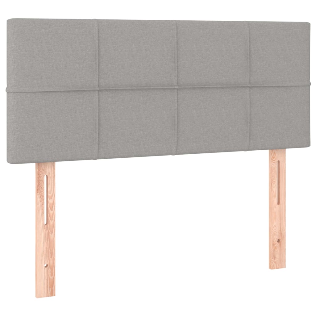 Boxspring met matras en LED stof lichtgrijs 120x200 cm Bedden & bedframes | Creëer jouw Trendy Thuis | Gratis bezorgd & Retour | Trendy.nl