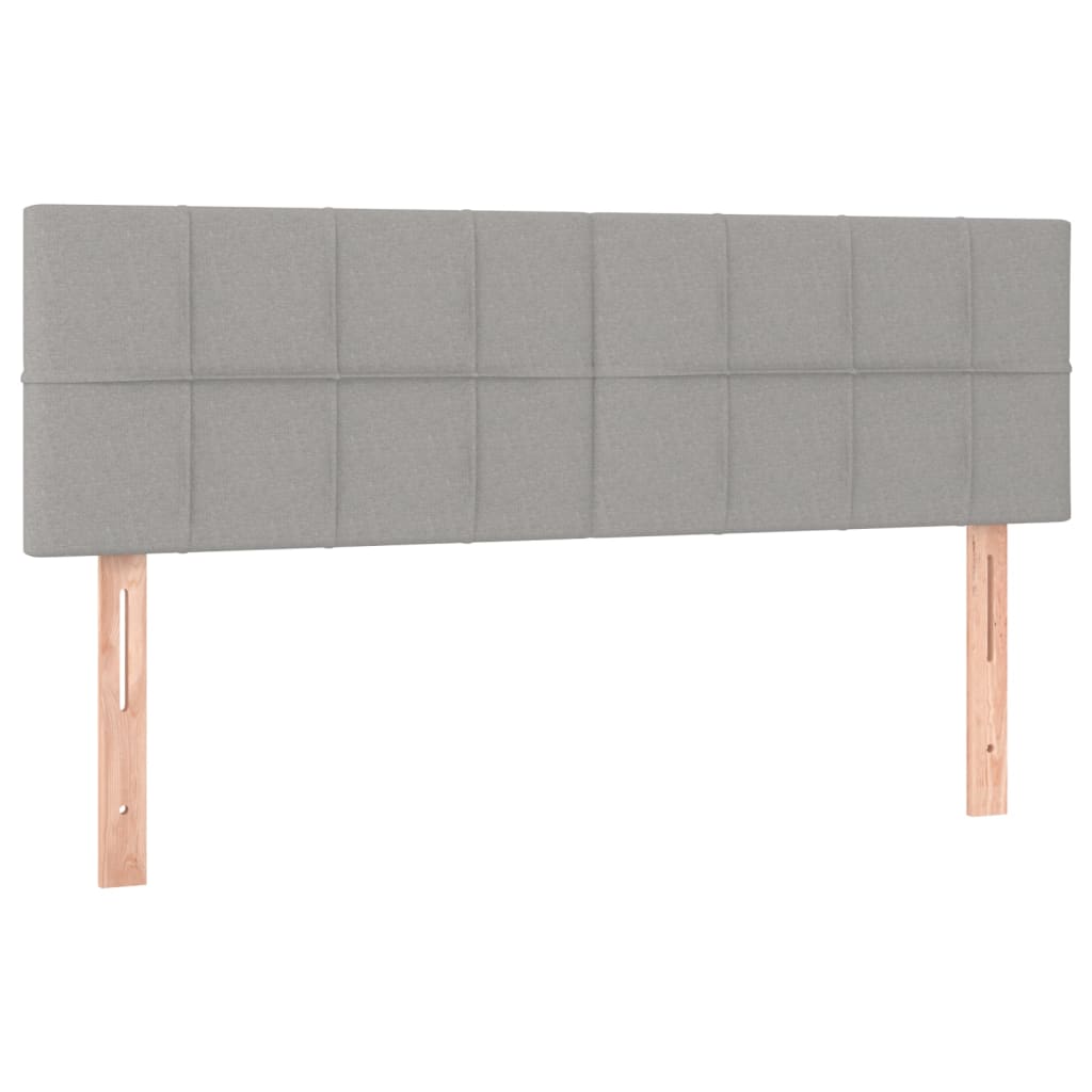 Boxspring met matras en LED stof lichtgrijs 140x190 cm Bedden & bedframes | Creëer jouw Trendy Thuis | Gratis bezorgd & Retour | Trendy.nl