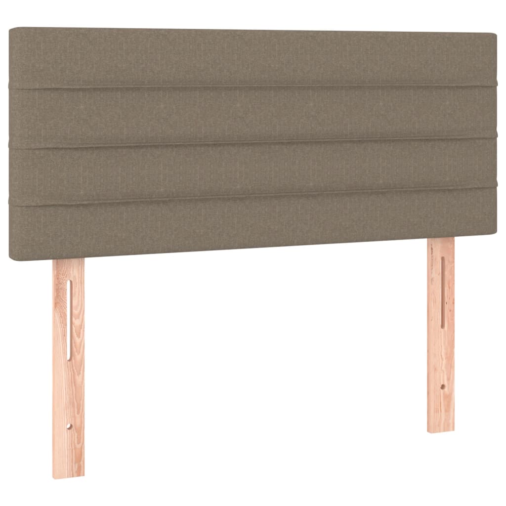 Boxspring met matras en LED stof taupe 90x190 cm Bedden & bedframes | Creëer jouw Trendy Thuis | Gratis bezorgd & Retour | Trendy.nl