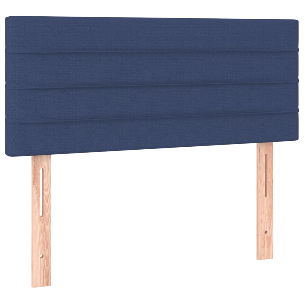 Boxspring met matras en LED stof blauw 90x190 cm Bedden & bedframes | Creëer jouw Trendy Thuis | Gratis bezorgd & Retour | Trendy.nl