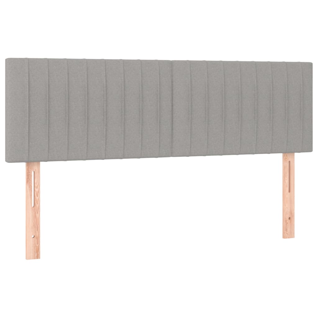 Boxspring met matras en LED stof lichtgrijs 140x190 cm Bedden & bedframes | Creëer jouw Trendy Thuis | Gratis bezorgd & Retour | Trendy.nl