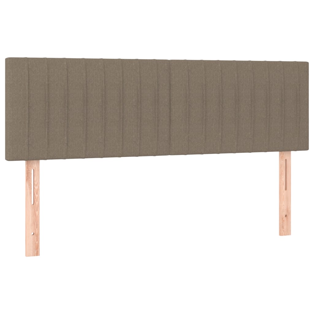 Boxspring met matras en LED stof taupe 140x200 cm Bedden & bedframes | Creëer jouw Trendy Thuis | Gratis bezorgd & Retour | Trendy.nl