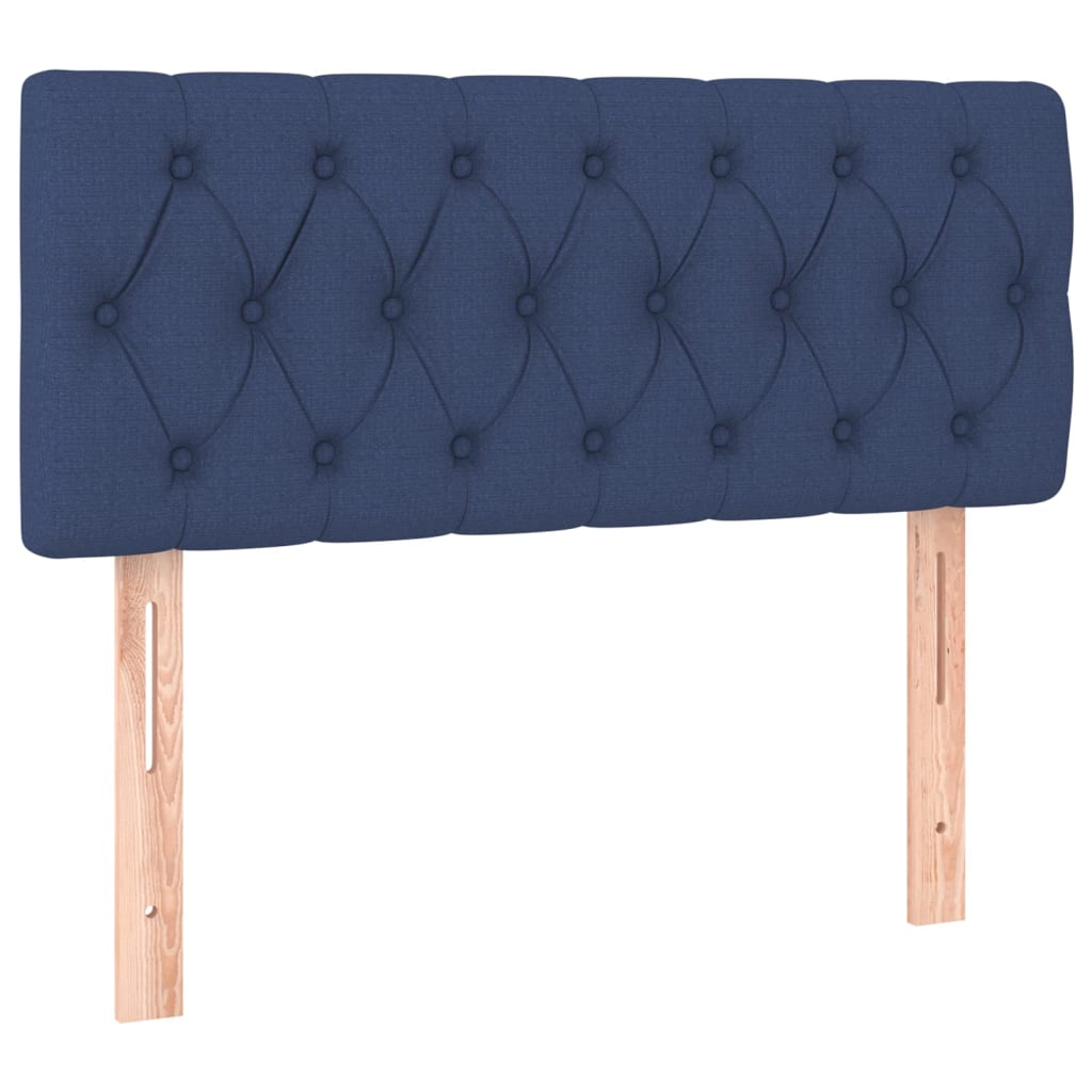 Boxspring met matras en LED stof blauw 90x190 cm Bedden & bedframes | Creëer jouw Trendy Thuis | Gratis bezorgd & Retour | Trendy.nl