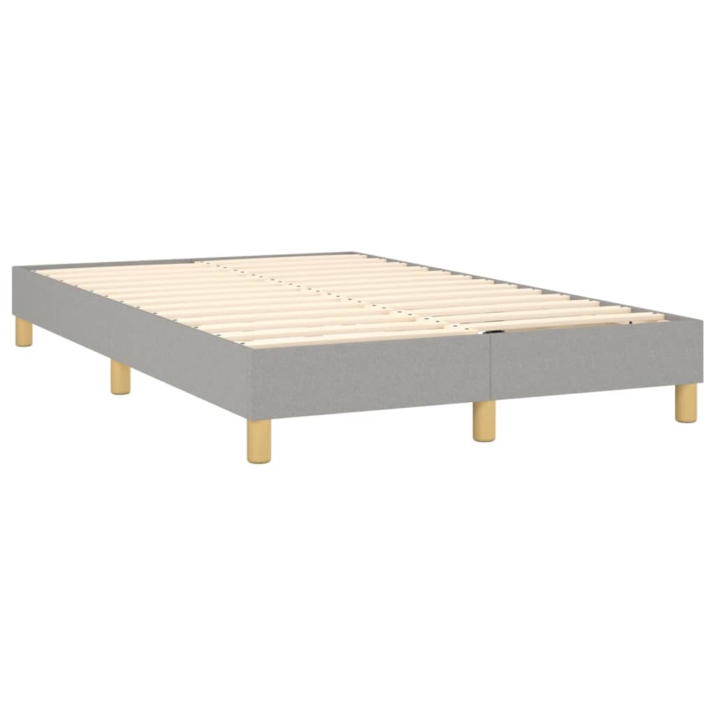 Boxspring met matras en LED stof lichtgrijs 120x200 cm Bedden & bedframes | Creëer jouw Trendy Thuis | Gratis bezorgd & Retour | Trendy.nl