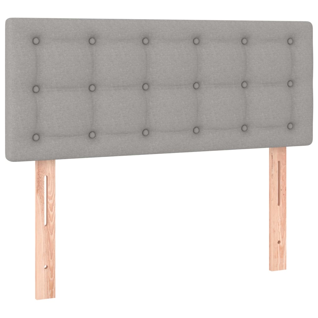 Boxspring met matras en LED stof lichtgrijs 120x200 cm Bedden & bedframes | Creëer jouw Trendy Thuis | Gratis bezorgd & Retour | Trendy.nl