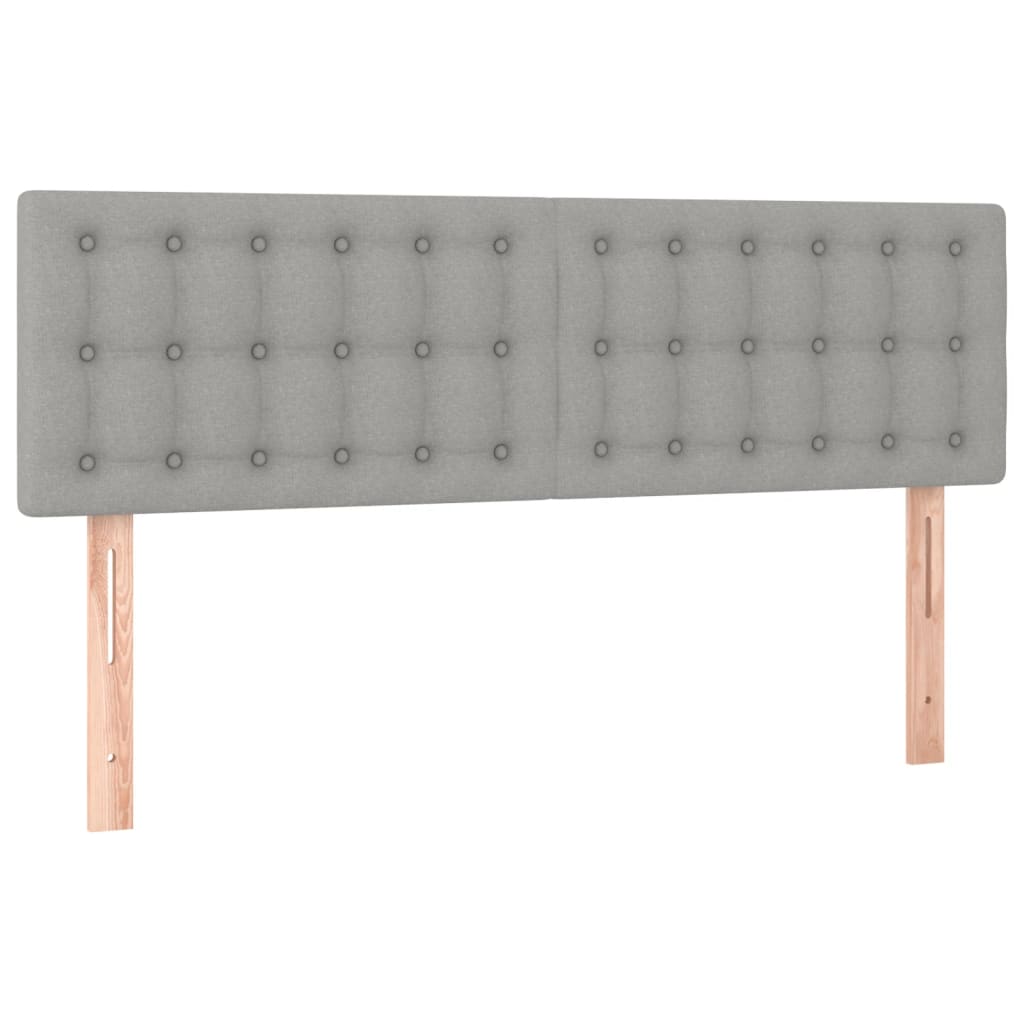 Boxspring met matras en LED stof lichtgrijs 140x190 cm Bedden & bedframes | Creëer jouw Trendy Thuis | Gratis bezorgd & Retour | Trendy.nl