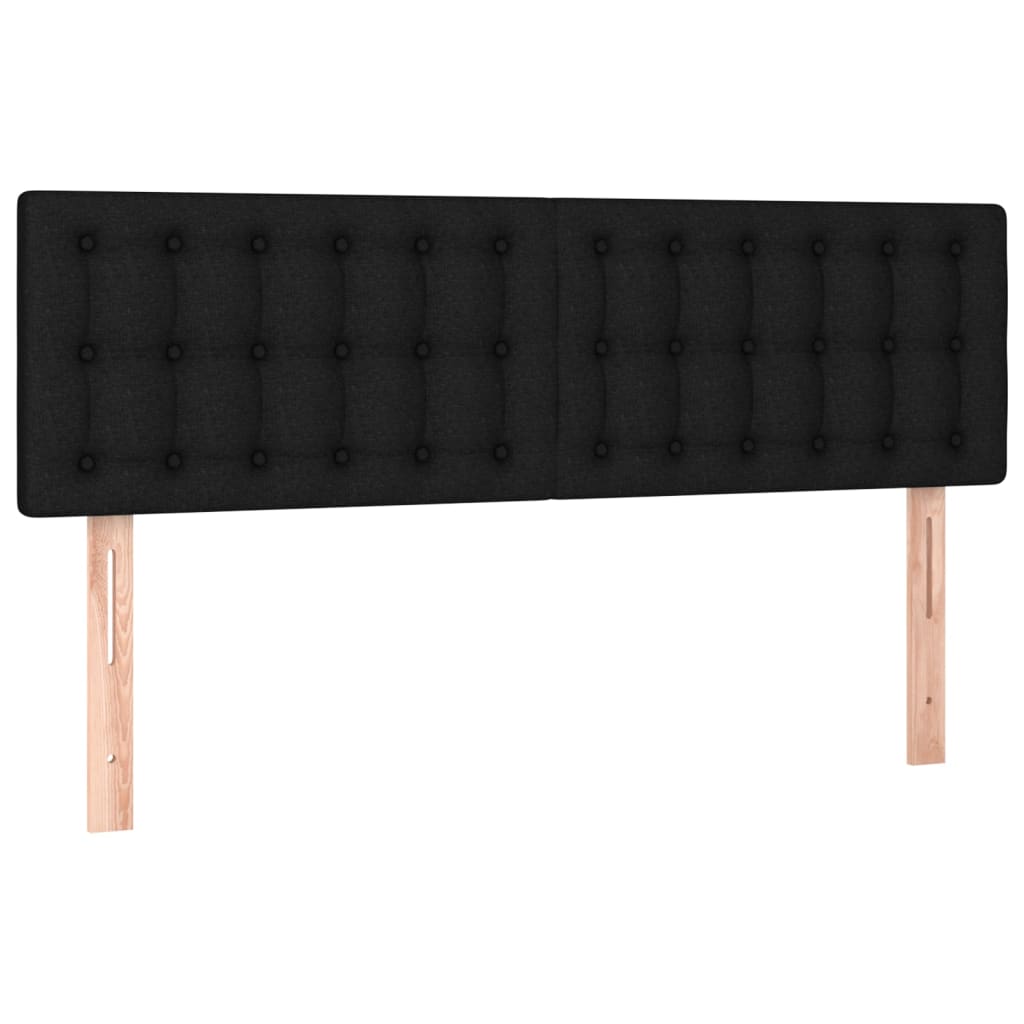 Boxspring met matras en LED stof zwart 140x190 cm Bedden & bedframes | Creëer jouw Trendy Thuis | Gratis bezorgd & Retour | Trendy.nl