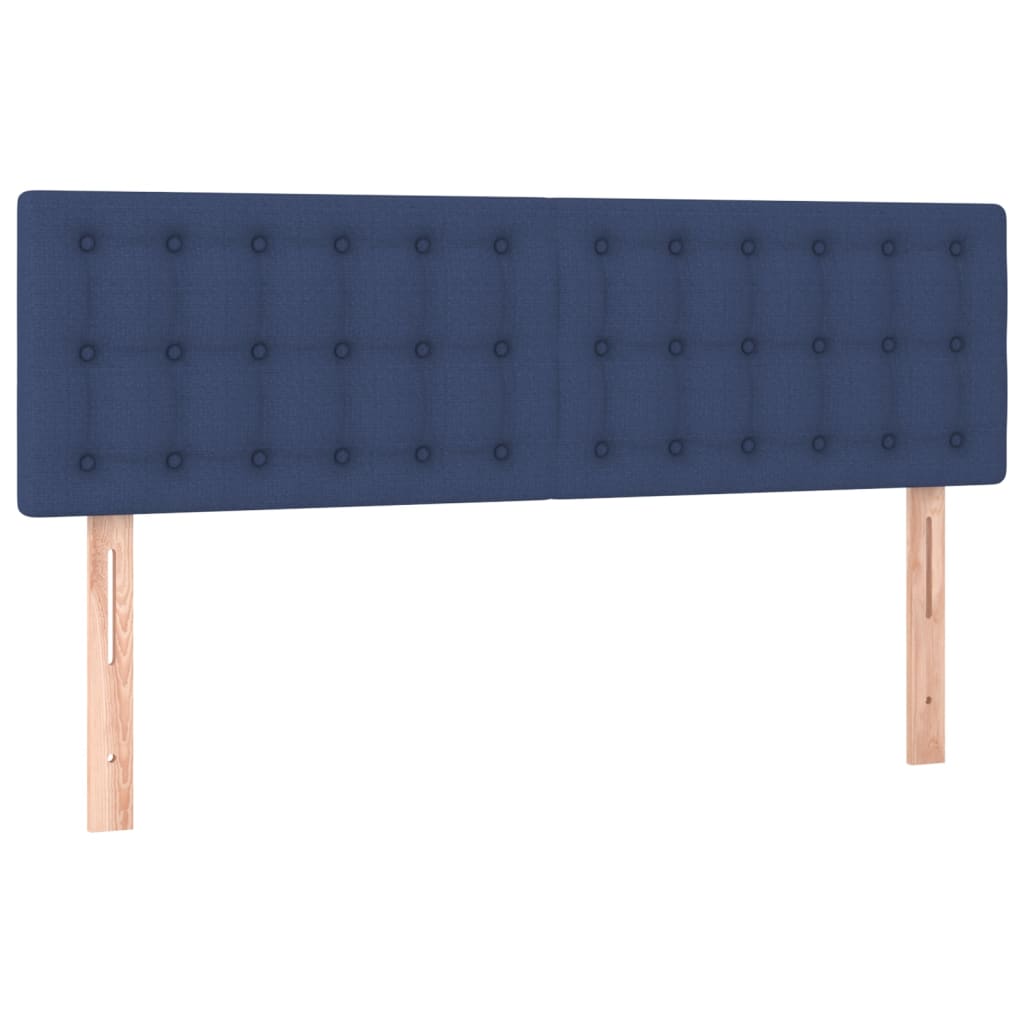 Boxspring met matras en LED stof blauw 140x190 cm Bedden & bedframes | Creëer jouw Trendy Thuis | Gratis bezorgd & Retour | Trendy.nl