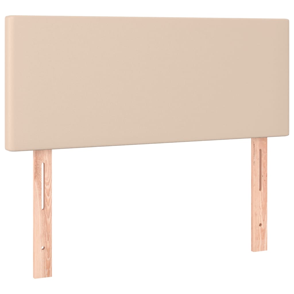 Boxspring met matras en LED kunstleer cappuccinokleur 90x190 cm Bedden & bedframes | Creëer jouw Trendy Thuis | Gratis bezorgd & Retour | Trendy.nl