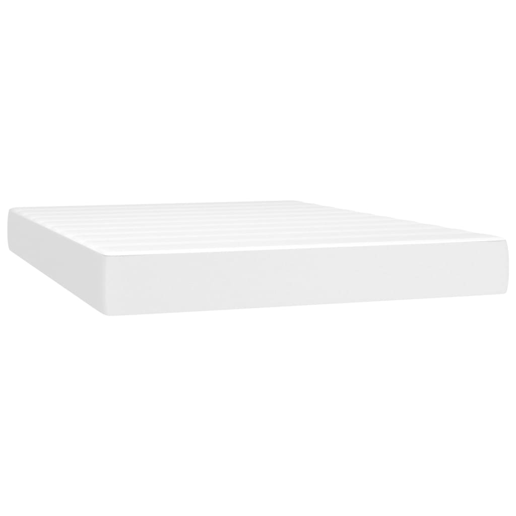 Boxspring met matras en LED kunstleer zwart 140x190 cm Bedden & bedframes | Creëer jouw Trendy Thuis | Gratis bezorgd & Retour | Trendy.nl