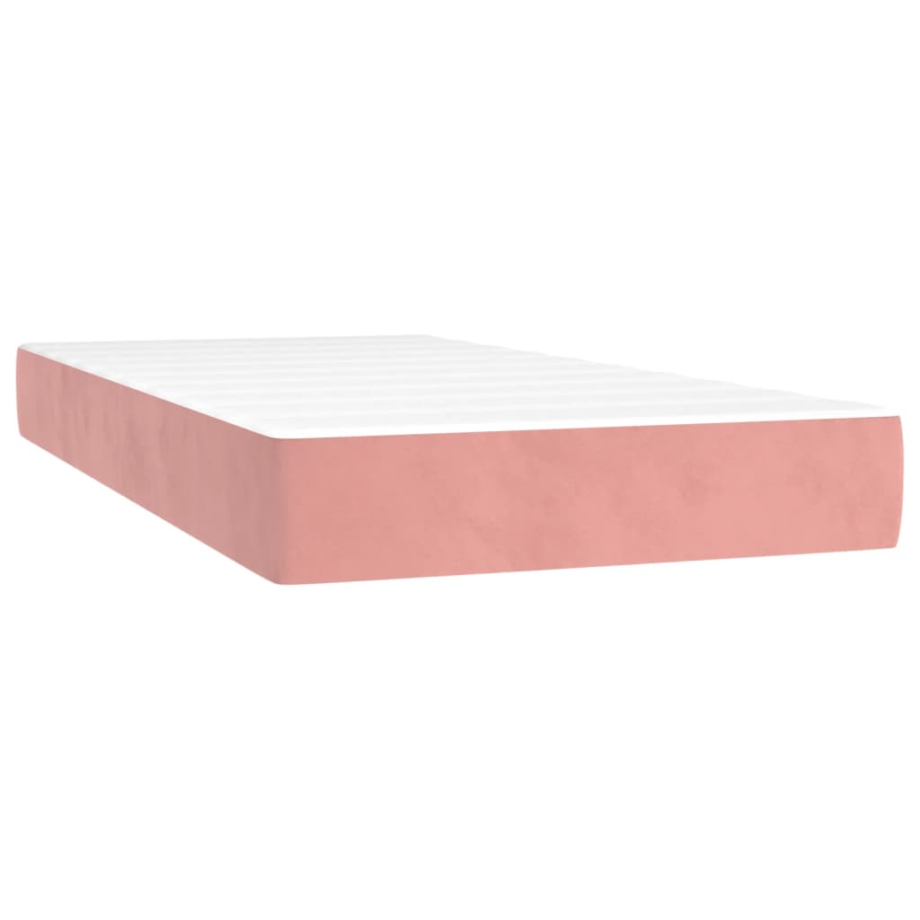 Boxspring met matras en LED fluweel roze 80x200 cm Bedden & bedframes | Creëer jouw Trendy Thuis | Gratis bezorgd & Retour | Trendy.nl