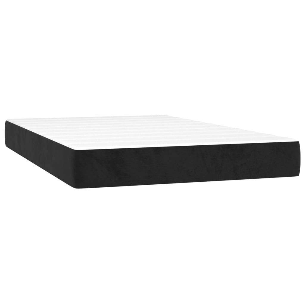 Boxspring met matras en LED fluweel zwart 120x200 cm