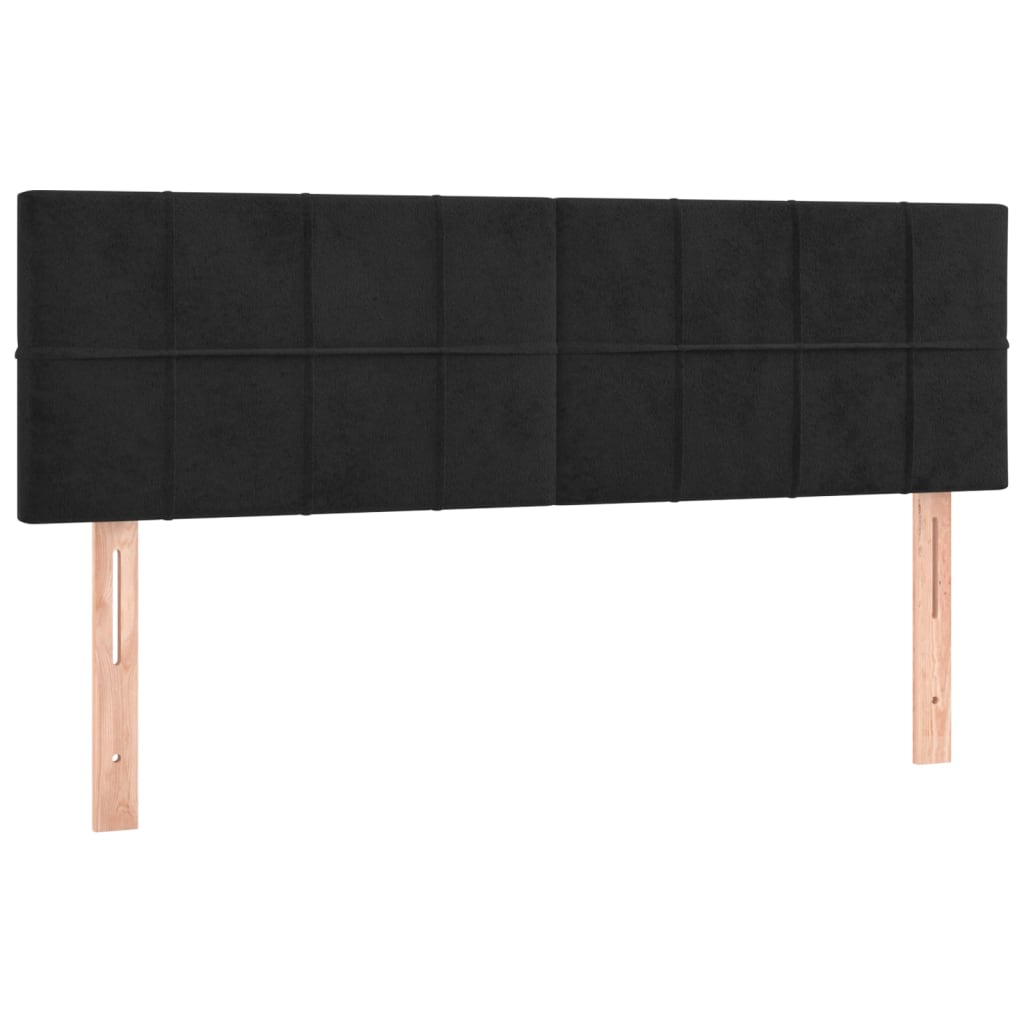 Boxspring met matras en LED fluweel zwart 140x190 cm Bedden & bedframes | Creëer jouw Trendy Thuis | Gratis bezorgd & Retour | Trendy.nl