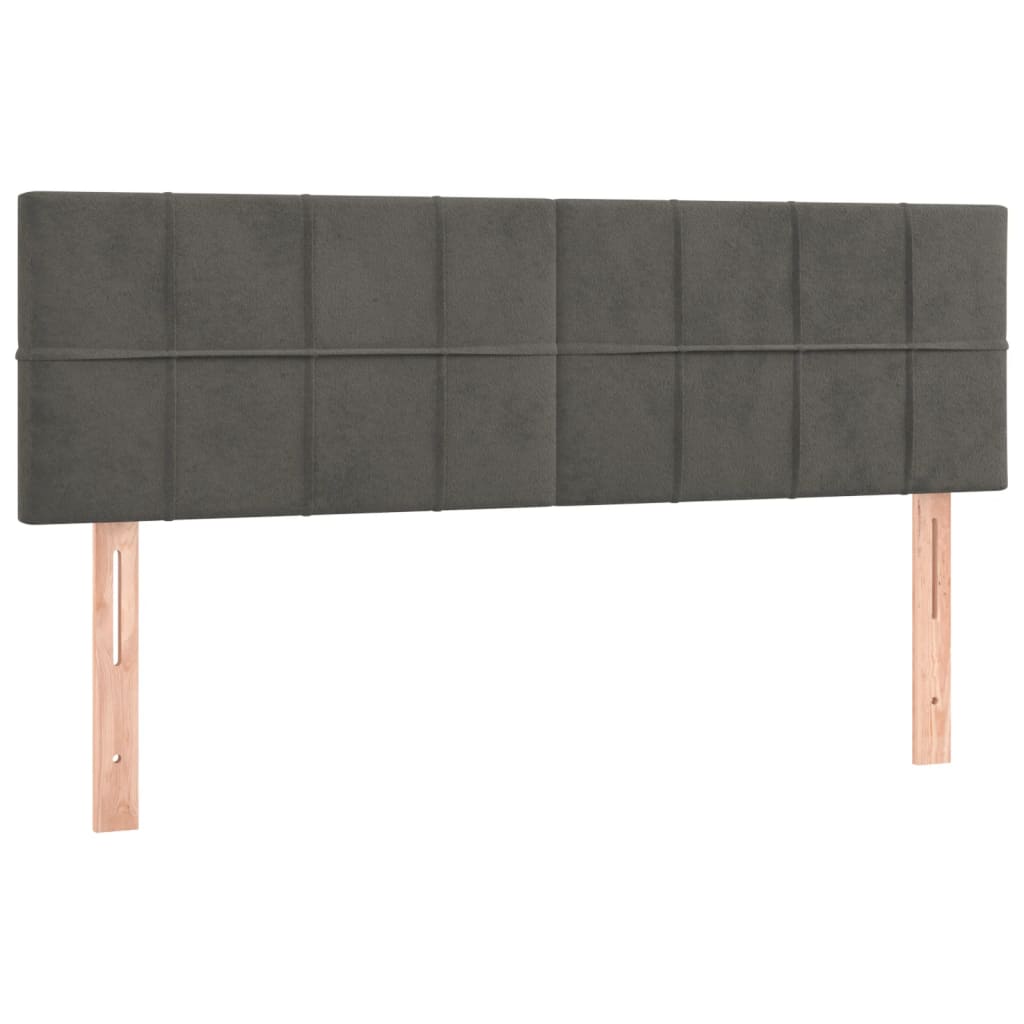 Boxspring met matras en LED fluweel donkergrijs 140x200 cm Bedden & bedframes | Creëer jouw Trendy Thuis | Gratis bezorgd & Retour | Trendy.nl