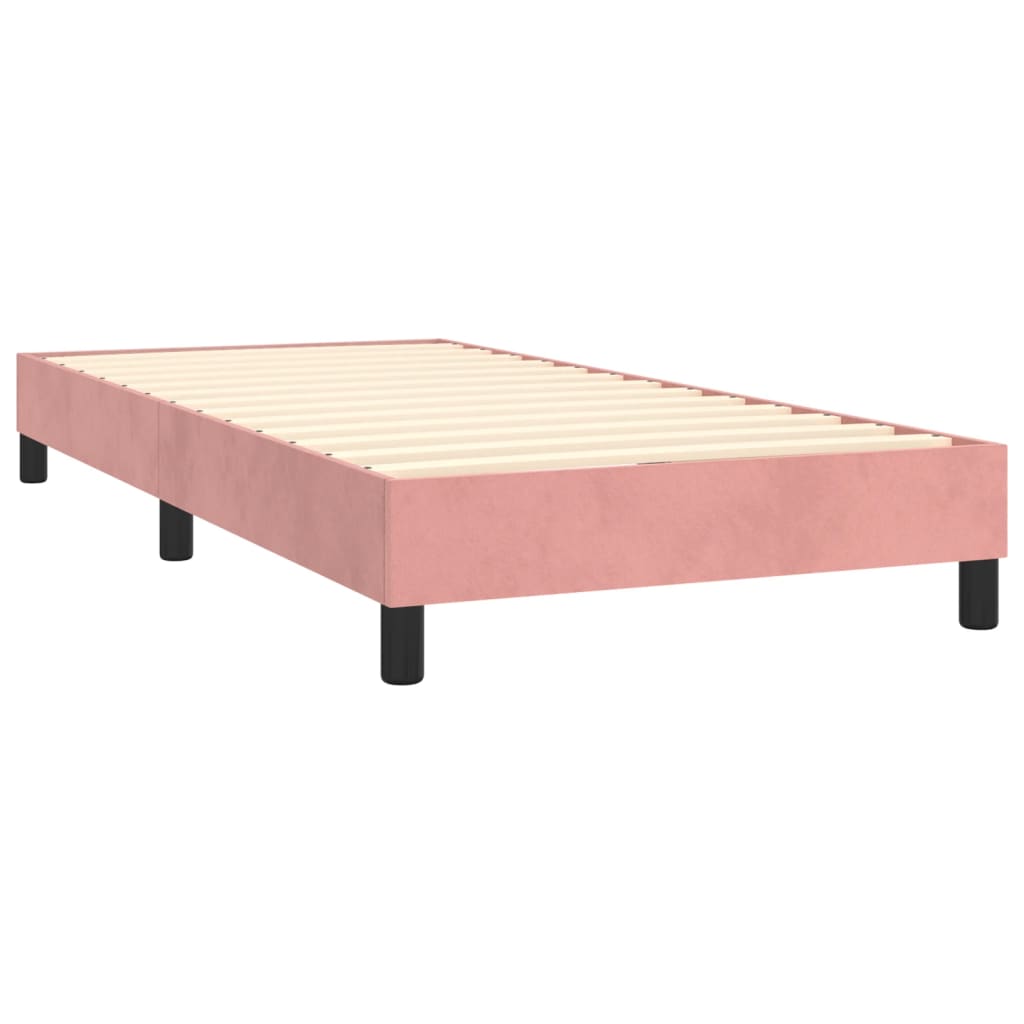 Boxspring met matras en LED fluweel roze 80x200 cm Bedden & bedframes | Creëer jouw Trendy Thuis | Gratis bezorgd & Retour | Trendy.nl