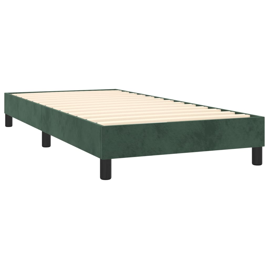 Boxspring met matras en LED fluweel donkergroen 90x190 cm Bedden & bedframes | Creëer jouw Trendy Thuis | Gratis bezorgd & Retour | Trendy.nl