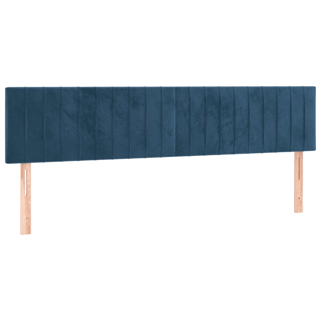 Boxspring met matras en LED fluweel donkerblauw 160x200 cm