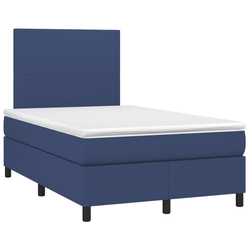 Boxspring met matras en LED stof blauw 120x200 cm Bedden & bedframes | Creëer jouw Trendy Thuis | Gratis bezorgd & Retour | Trendy.nl