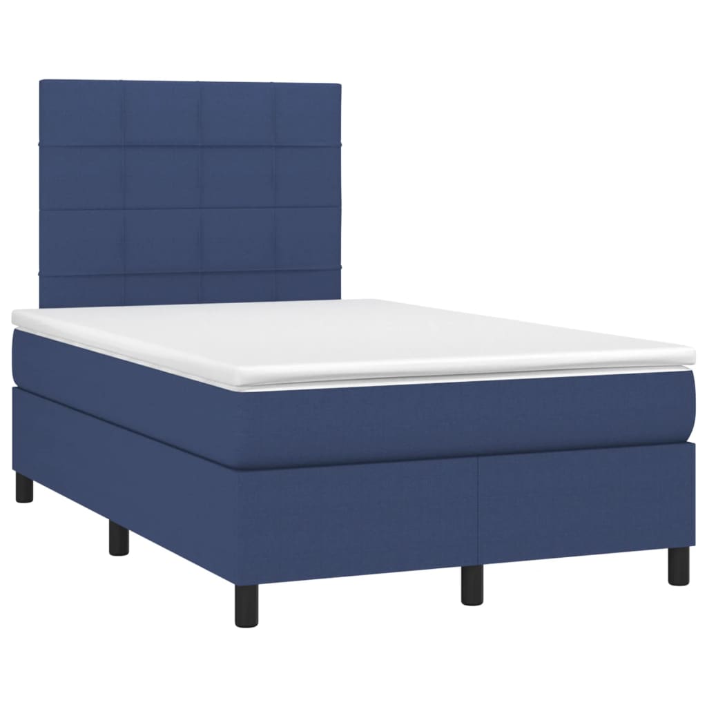 Boxspring met matras en LED stof blauw 120x200 cm Bedden & bedframes | Creëer jouw Trendy Thuis | Gratis bezorgd & Retour | Trendy.nl