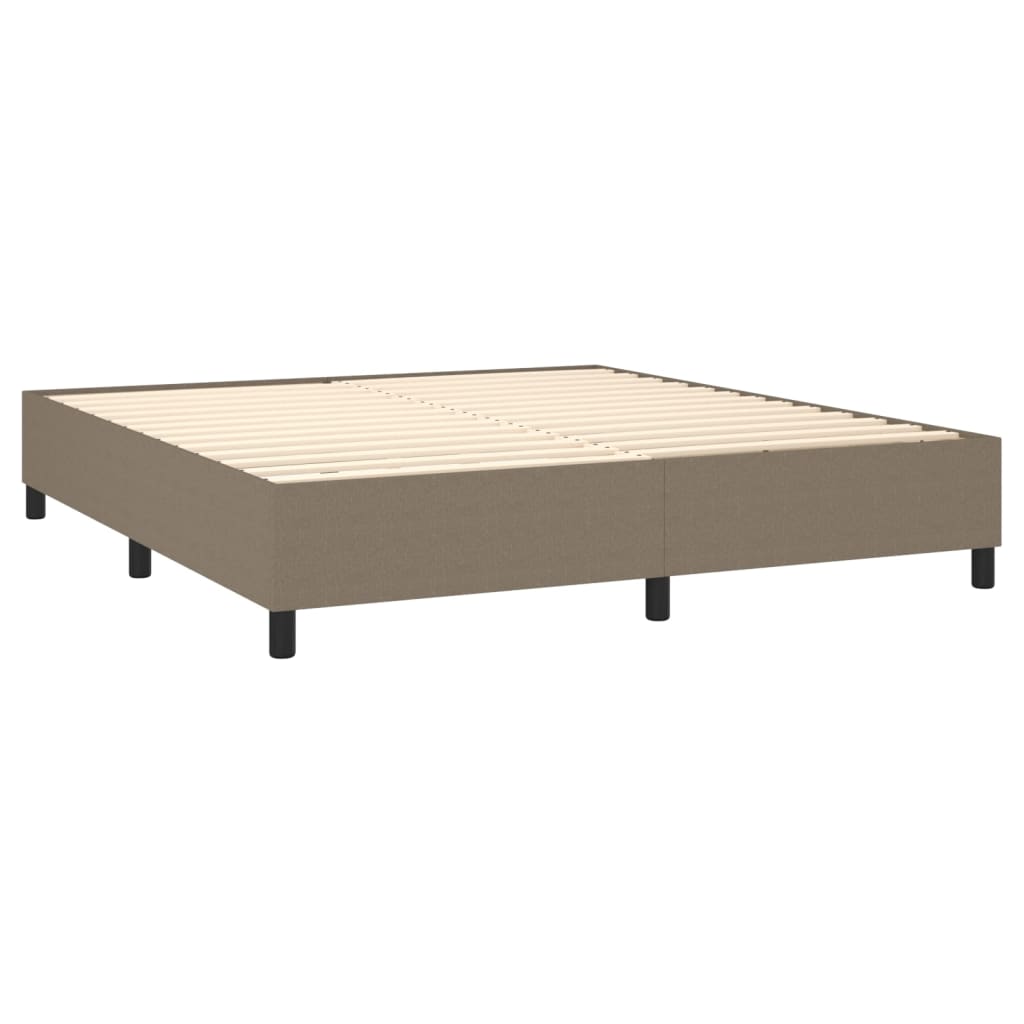 Boxspring met matras en LED stof taupe 180x200 cm Bedden & bedframes | Creëer jouw Trendy Thuis | Gratis bezorgd & Retour | Trendy.nl