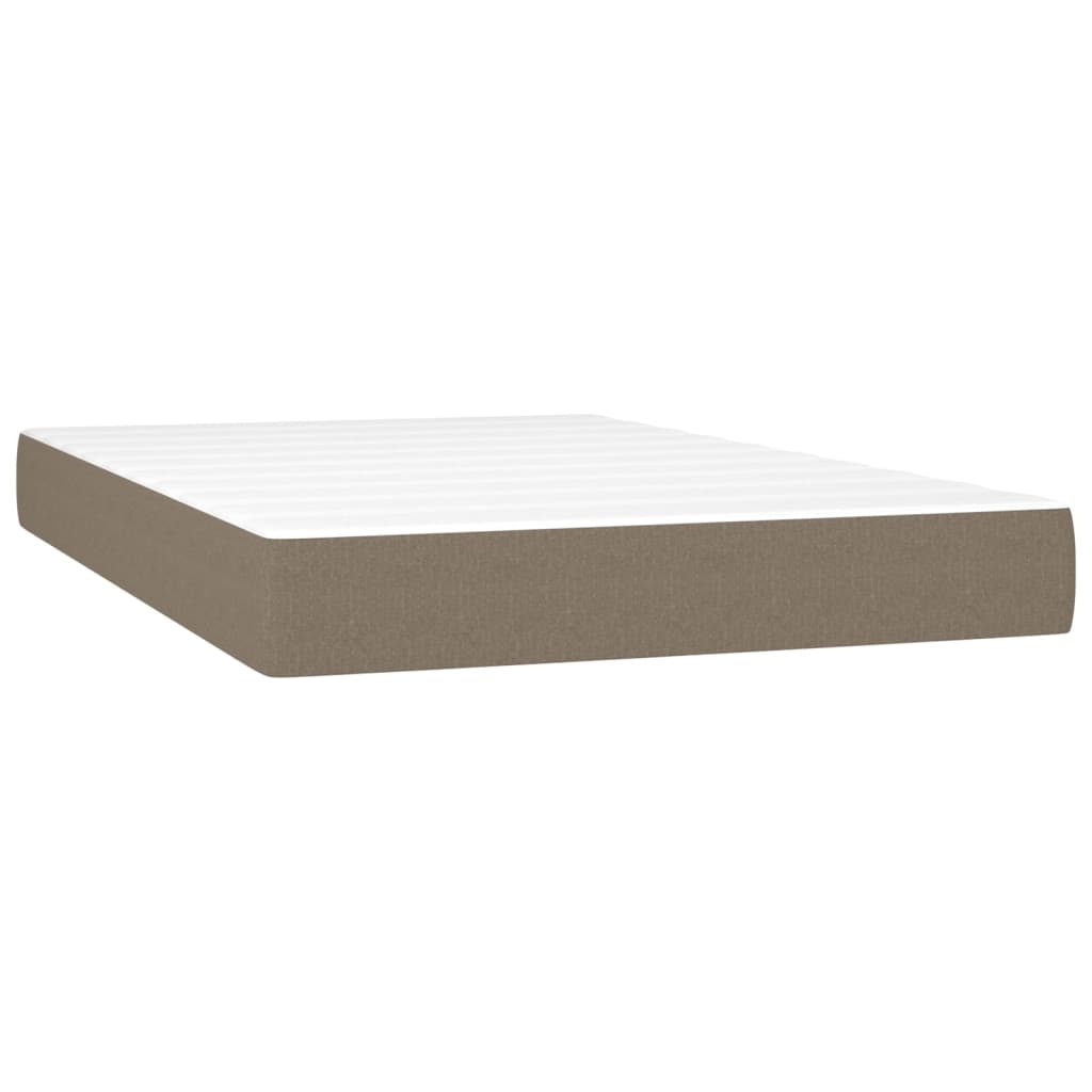 Boxspring met matras en LED stof taupe 120x200 cm Bedden & bedframes | Creëer jouw Trendy Thuis | Gratis bezorgd & Retour | Trendy.nl