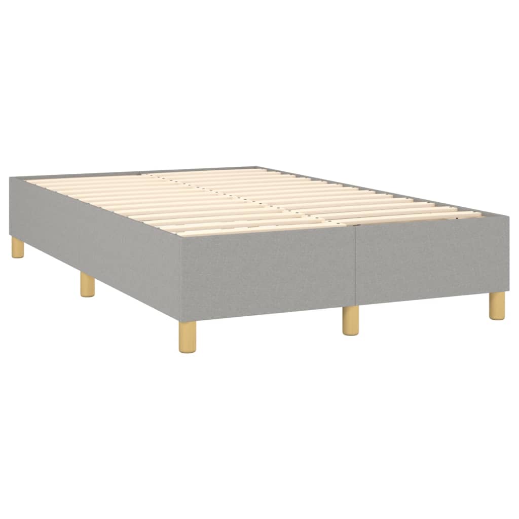 Boxspring met matras en LED stof lichtgrijs 120x200 cm Bedden & bedframes | Creëer jouw Trendy Thuis | Gratis bezorgd & Retour | Trendy.nl