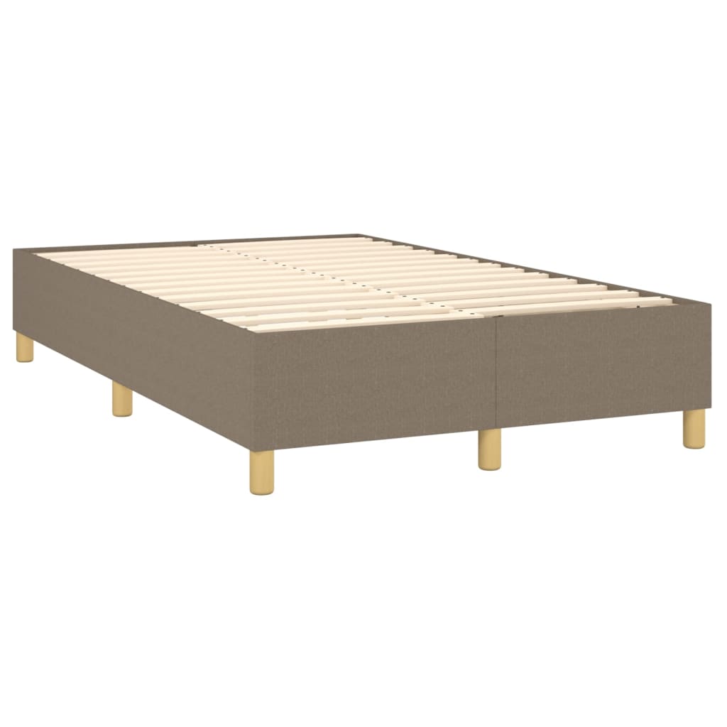 Boxspring met matras en LED stof taupe 120x200 cm