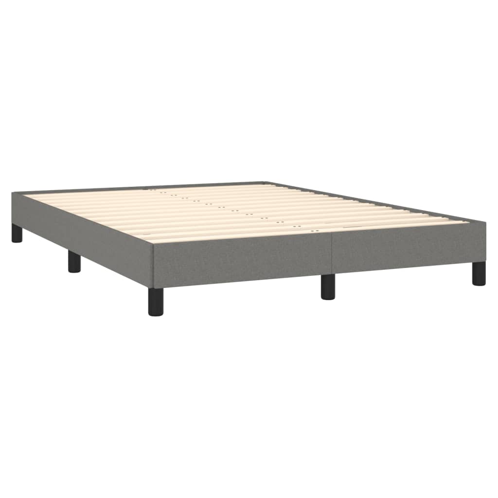 Boxspring met matras stof donkergrijs 140x190 cm Bedden & bedframes | Creëer jouw Trendy Thuis | Gratis bezorgd & Retour | Trendy.nl