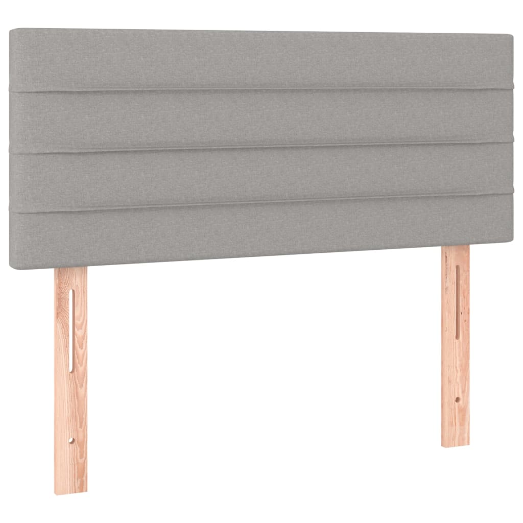 Boxspring met matras stof lichtgrijs 90x190 cm Bedden & bedframes | Creëer jouw Trendy Thuis | Gratis bezorgd & Retour | Trendy.nl