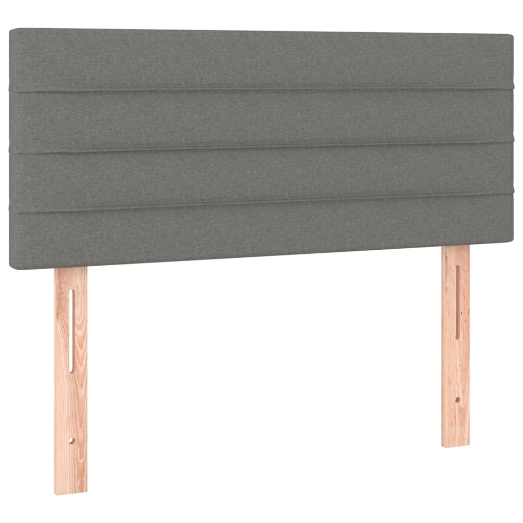 Boxspring met matras stof donkergrijs 90x190 cm Bedden & bedframes | Creëer jouw Trendy Thuis | Gratis bezorgd & Retour | Trendy.nl