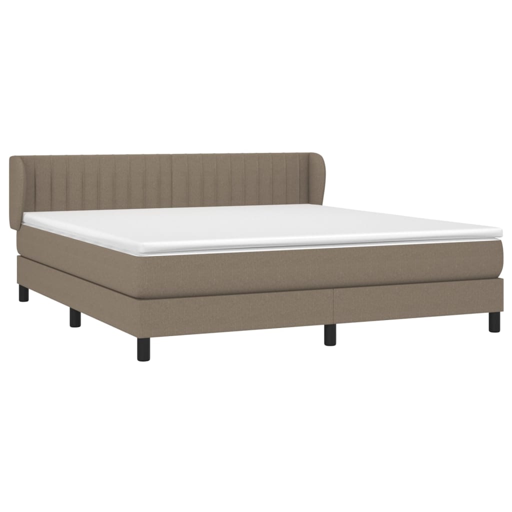 Boxspring met matras stof taupe 160x200 cm