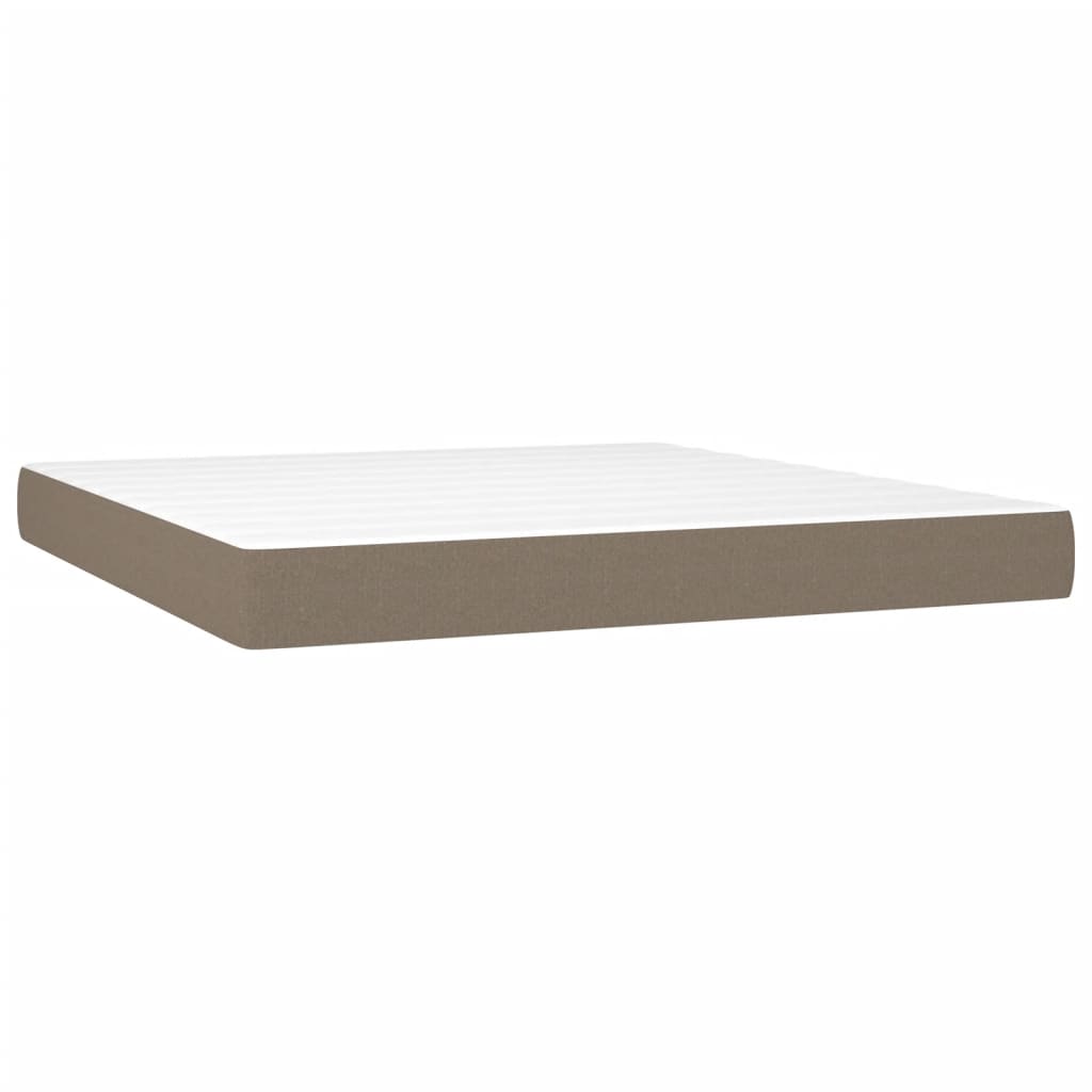 Boxspring met matras stof taupe 160x200 cm