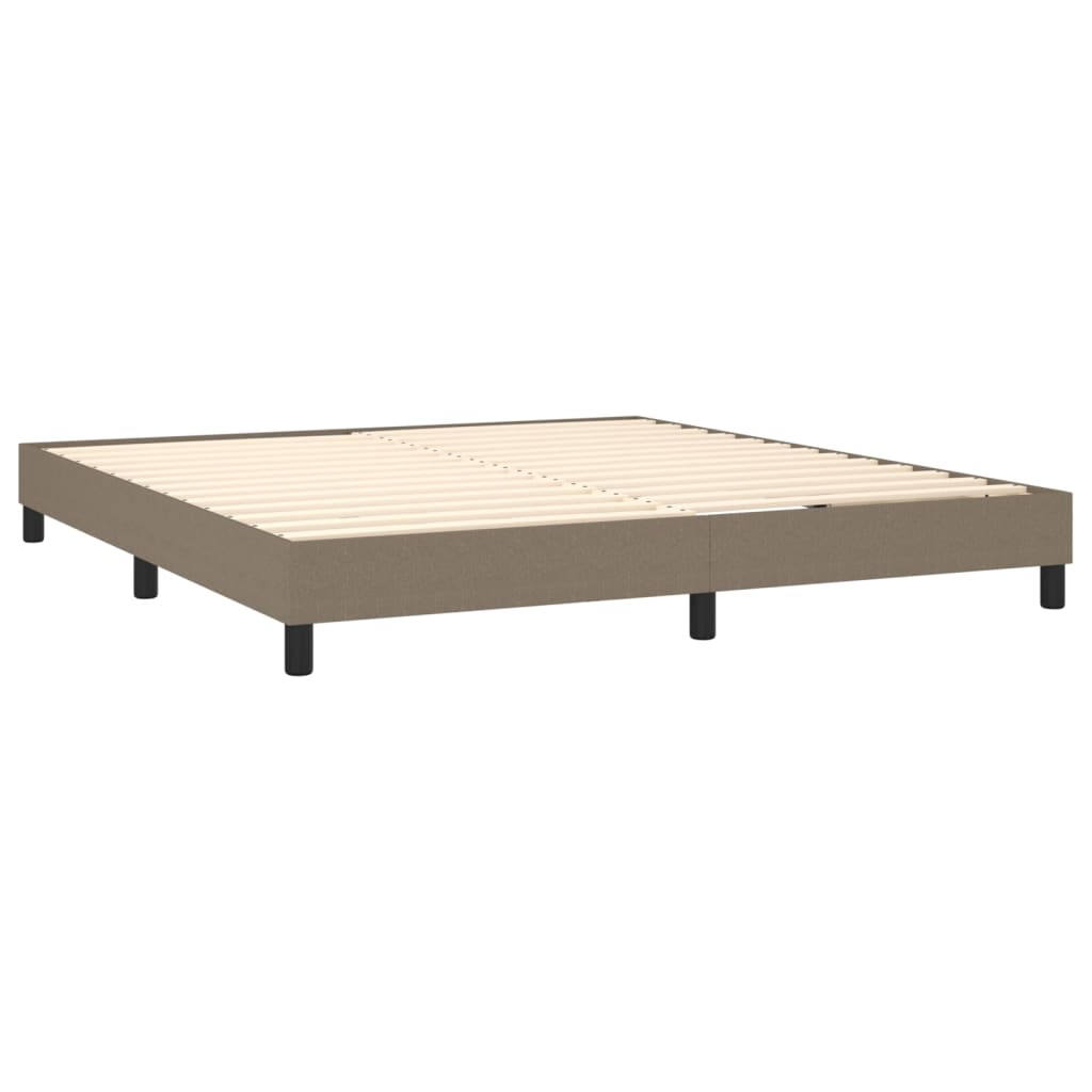 Boxspring met matras stof taupe 180x200 cm