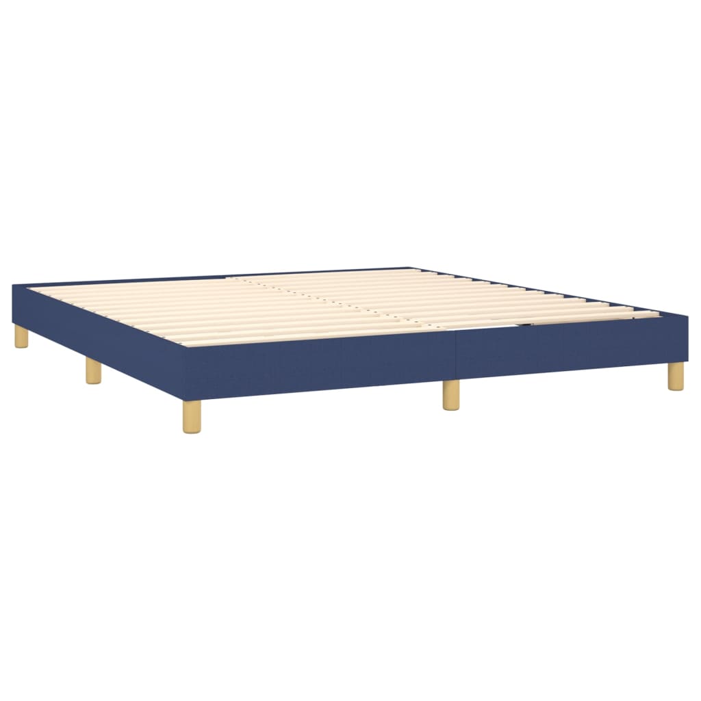 Boxspring met matras stof blauw 180x200 cm