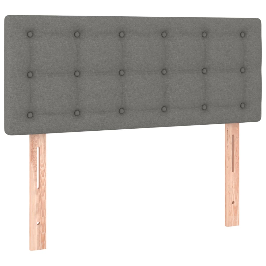 Boxspring met matras stof donkergrijs 90x190 cm Bedden & bedframes | Creëer jouw Trendy Thuis | Gratis bezorgd & Retour | Trendy.nl