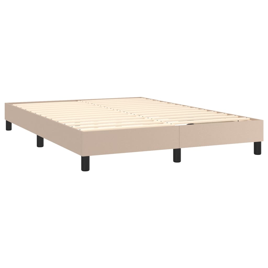 Boxspring met matras kunstleer cappuccinokleurig 140x190 cm