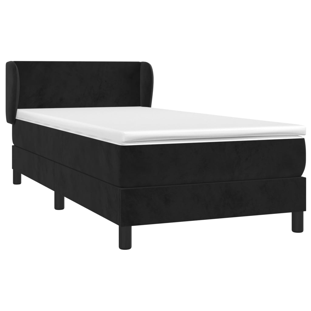 Boxspring met matras fluweel zwart 80x200 cm Bedden & bedframes | Creëer jouw Trendy Thuis | Gratis bezorgd & Retour | Trendy.nl