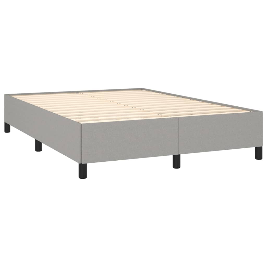 Boxspring met matras stof lichtgrijs 140x200 cm Bedden & bedframes | Creëer jouw Trendy Thuis | Gratis bezorgd & Retour | Trendy.nl