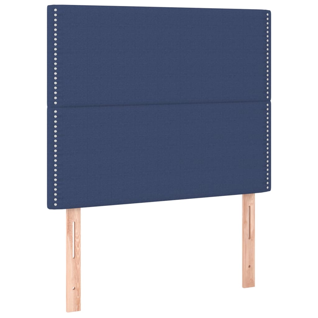 Boxspring met matras stof blauw 90x190 cm Bedden & bedframes | Creëer jouw Trendy Thuis | Gratis bezorgd & Retour | Trendy.nl