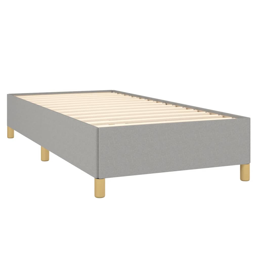 Boxspring met matras stof lichtgrijs 90x190 cm Bedden & bedframes | Creëer jouw Trendy Thuis | Gratis bezorgd & Retour | Trendy.nl