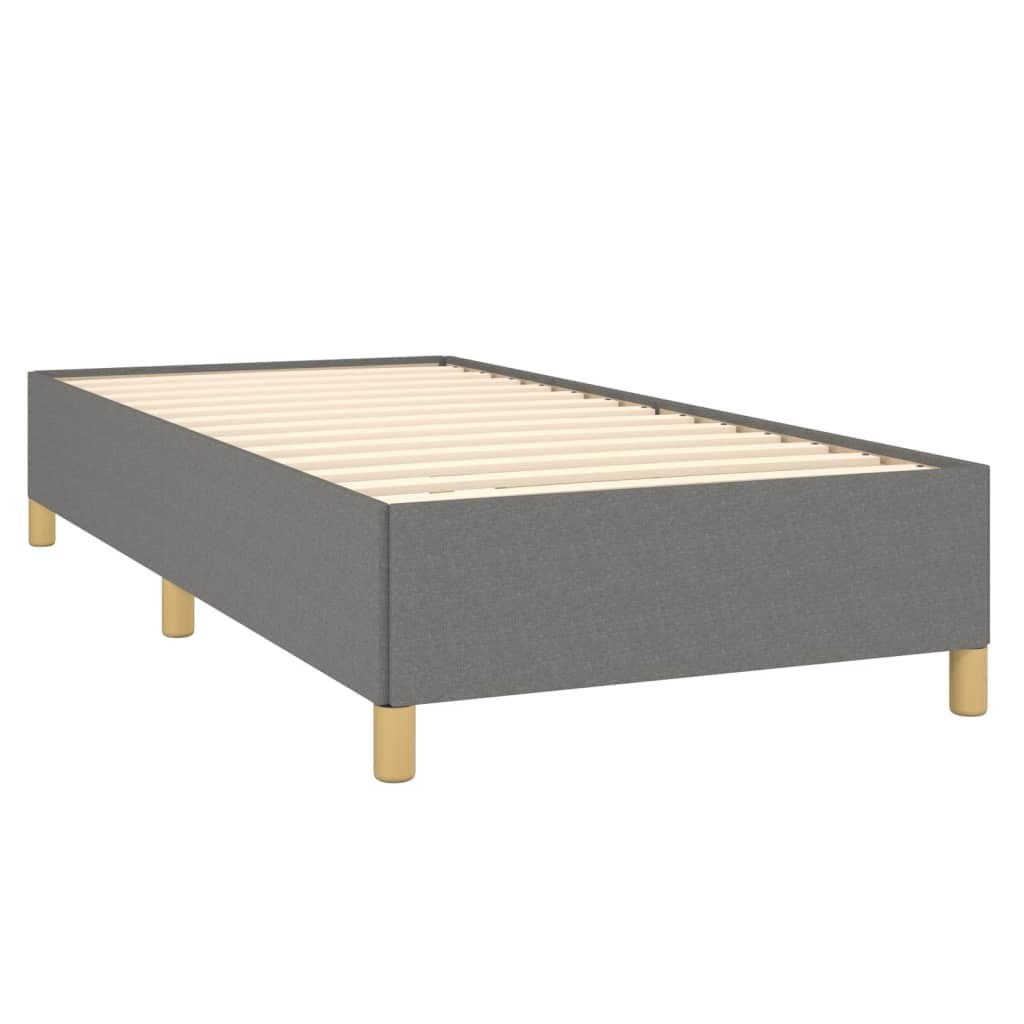 Boxspring met matras stof donkergrijs 90x190 cm Bedden & bedframes | Creëer jouw Trendy Thuis | Gratis bezorgd & Retour | Trendy.nl