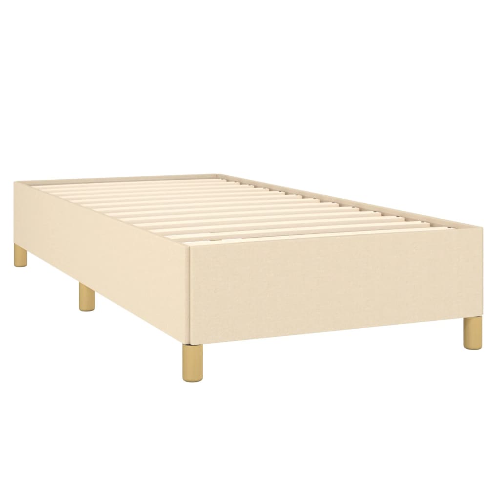 Boxspring met matras stof crèmekleurig 90x190 cm