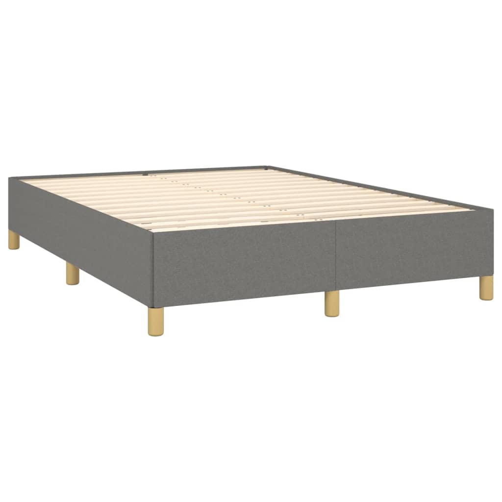 Boxspring met matras stof donkergrijs 140x200 cm Bedden & bedframes | Creëer jouw Trendy Thuis | Gratis bezorgd & Retour | Trendy.nl